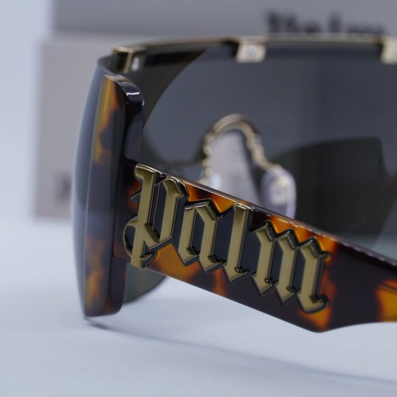 Final Price! Palm Angels PERI032 LOS ANGELES 6007 Havana/Gold Sunglasses - Picture 10 of 12